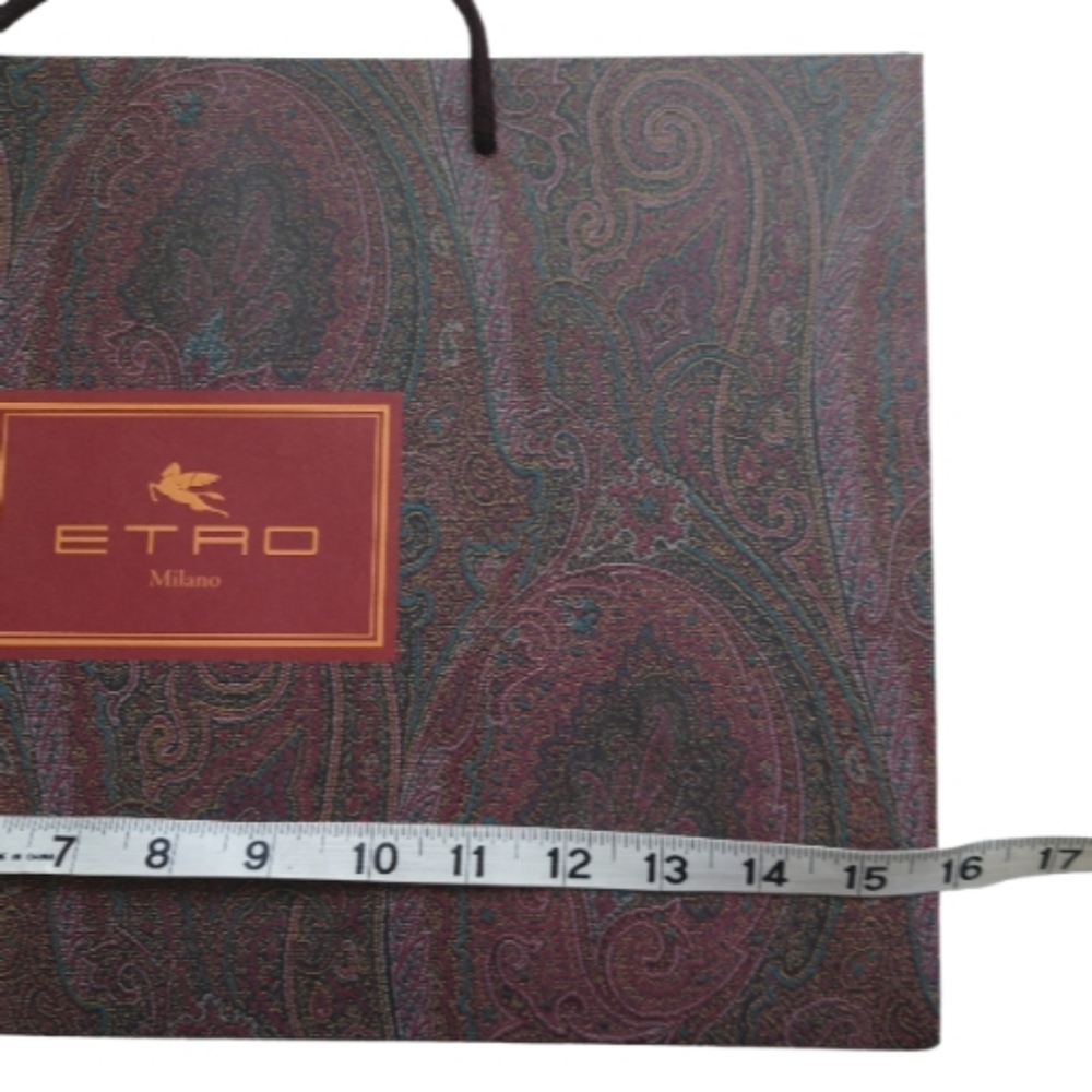 ETRO paisley paper scarf square box shopping gift bag bundle - Picture 8 of 11